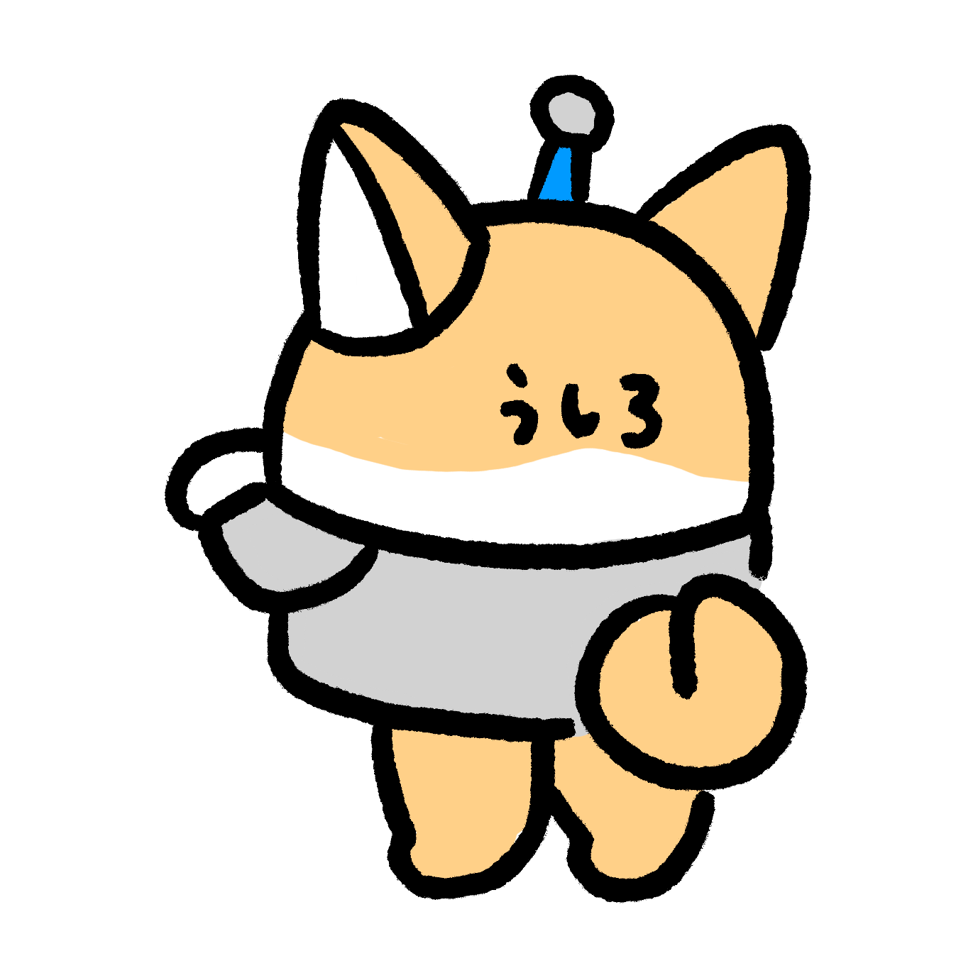 うしろ姿のしばいるか