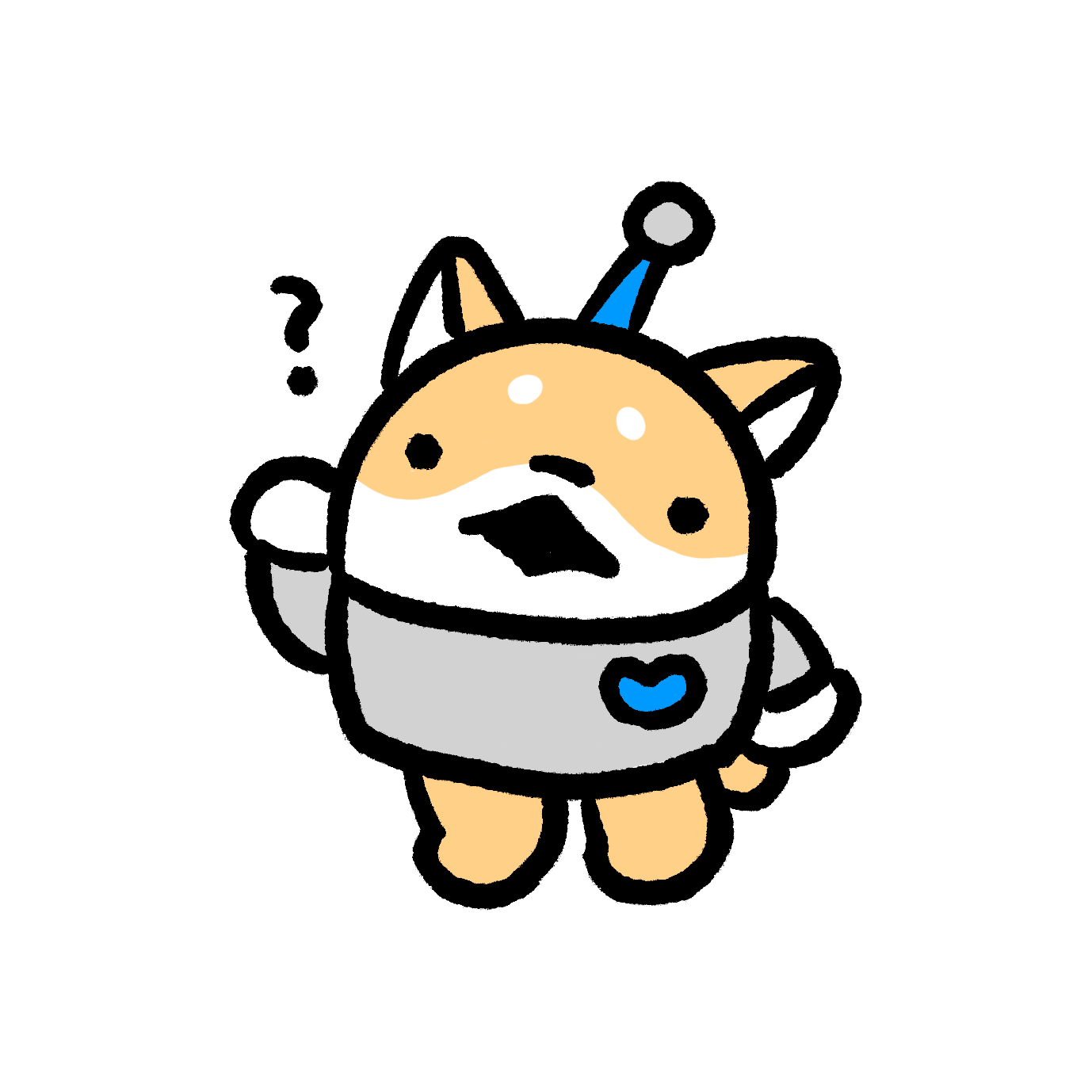 考えこんでいるしばいるか